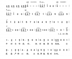 红军·蓝军合唱简谱