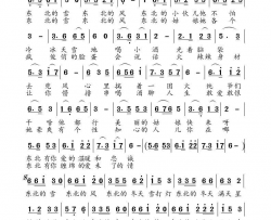 东北的雪东北的风简谱-李红演唱-胡贵春、姚利鹏/高福友词曲