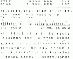 不做你的爱人简谱-林夕词/梁文福曲张信哲-