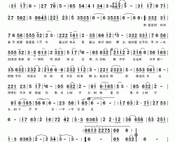 刻字简谱-闽南语演唱张秀卿、翁立友-