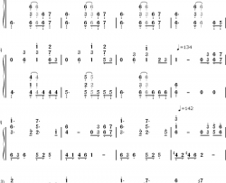 亡き王女の為のセプテット钢琴简谱-数字双手-东方Project