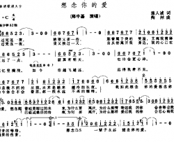 想念你的爱－－可听简谱