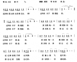 过年的日子想起你简谱-李昌明词/张玉晶曲