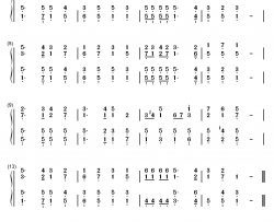 欢庆圣诞钢琴简谱-数字双手-未知