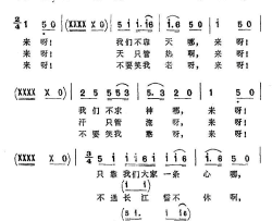 凯歌同名电影主题歌简谱