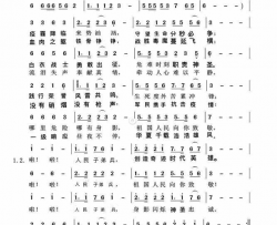 神圣忠诚献给英雄的人民子弟兵简谱