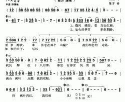我在光雾山等你简谱
