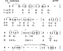 红旗指向大渡河 电影《大渡河》插曲简谱