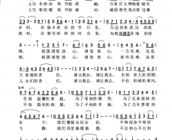 祖国，请您放心简谱
