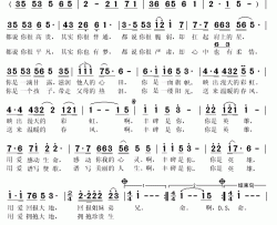 丰碑颂简谱(歌词)-陈惠英演唱-秋叶起舞记谱