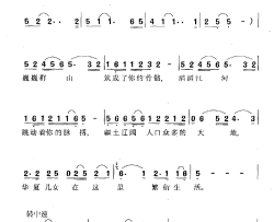 华夏儿女世代牢记电视专题片《国策》主题曲简谱