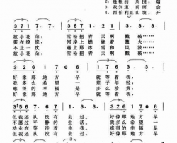 山坡开放小花朵简谱