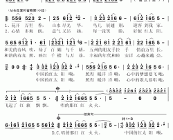 红太阳简谱(歌词)-谈芳兵演唱-秋叶起舞记谱