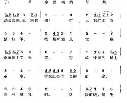 中华全国工农兵代表大会歌 简谱-红军歌曲