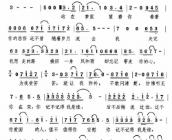 记不记得我是谁简谱-钟镇涛演唱-刘虞瑞/钟镇涛词曲