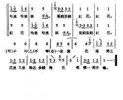 对花简谱-商城民歌