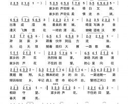 芦花的梦想简谱