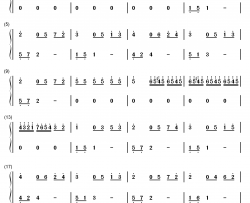 憧れの非日常钢琴简谱-数字双手-吉森信