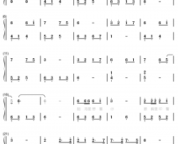 百花香钢琴简谱-数字双手-魏新雨