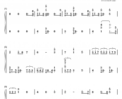 女皇花园钢琴简谱-数字双手-Maple Story