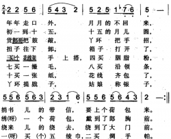 绣荷包六简谱-马文惠演唱-鄯善回族民歌词曲