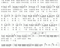 西藏人简谱(歌词)-吕静演唱-王wzh曲谱