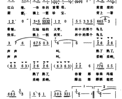 九月金风过树梢简谱