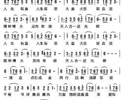 生命无悔电视剧《司马迁》片头歌简谱-韩磊演唱-贺东久/姚明词曲
