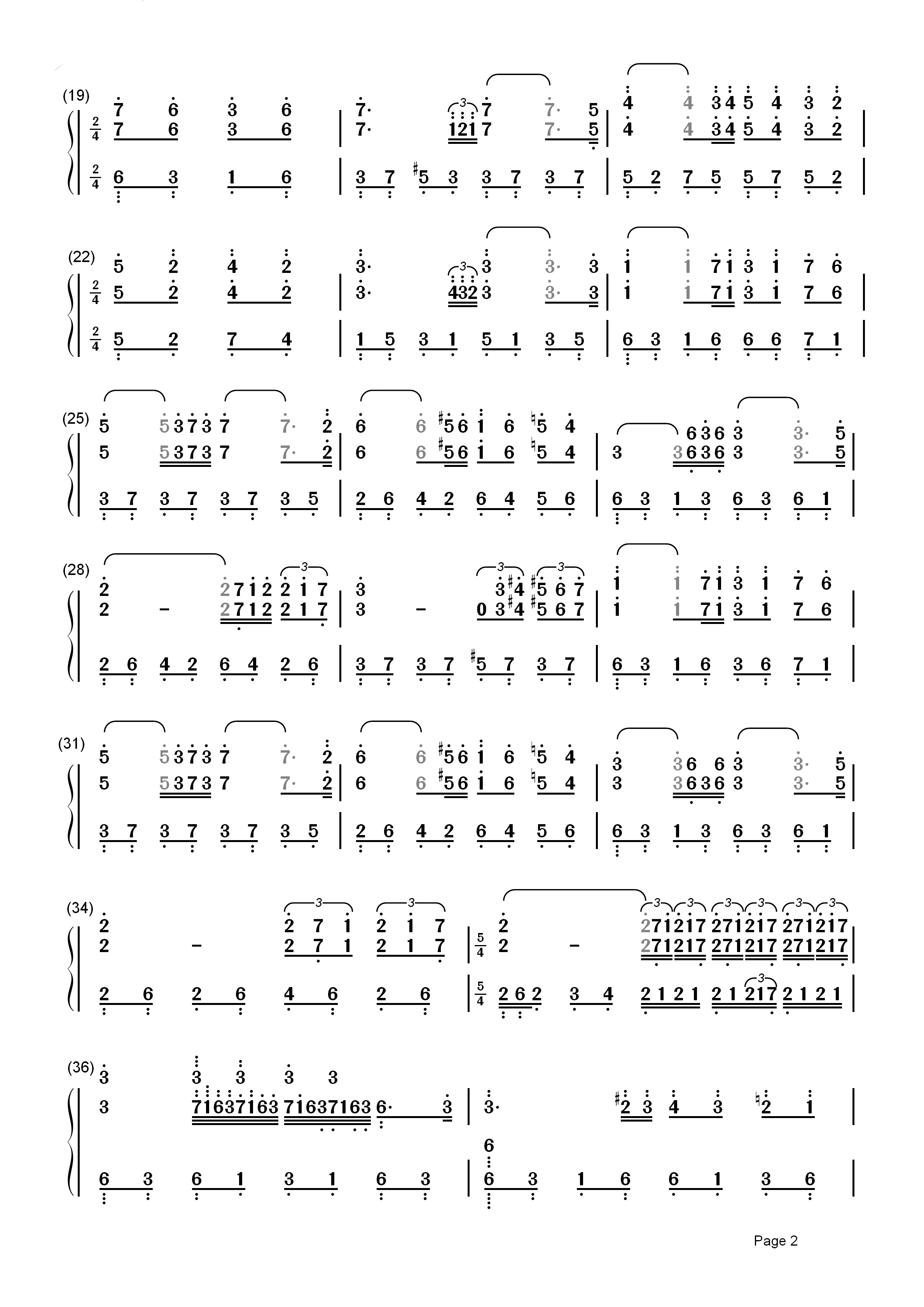 爱的协奏曲简谱 理查德·克莱德曼柔和、舒缓、温情2