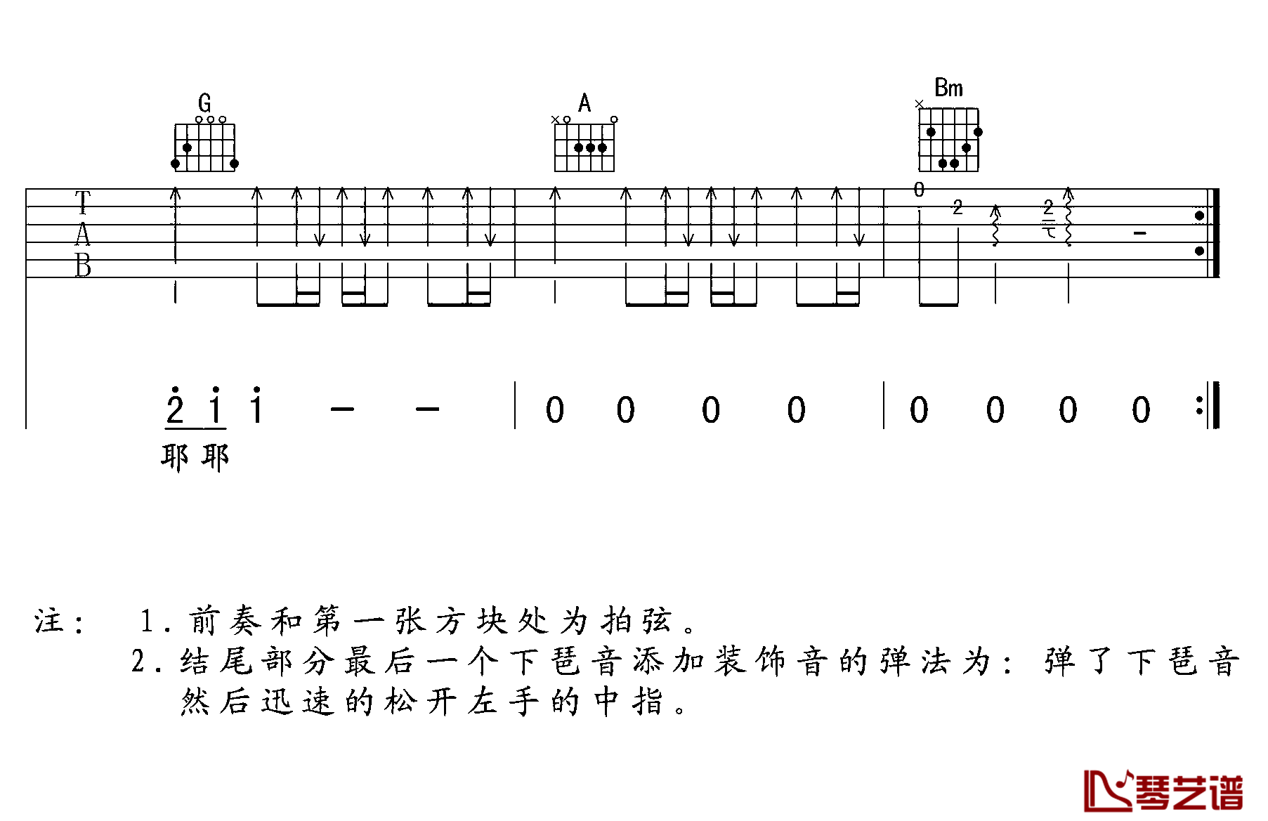 雨过之后吉他谱-刘心-雨过之后我们就地两别4