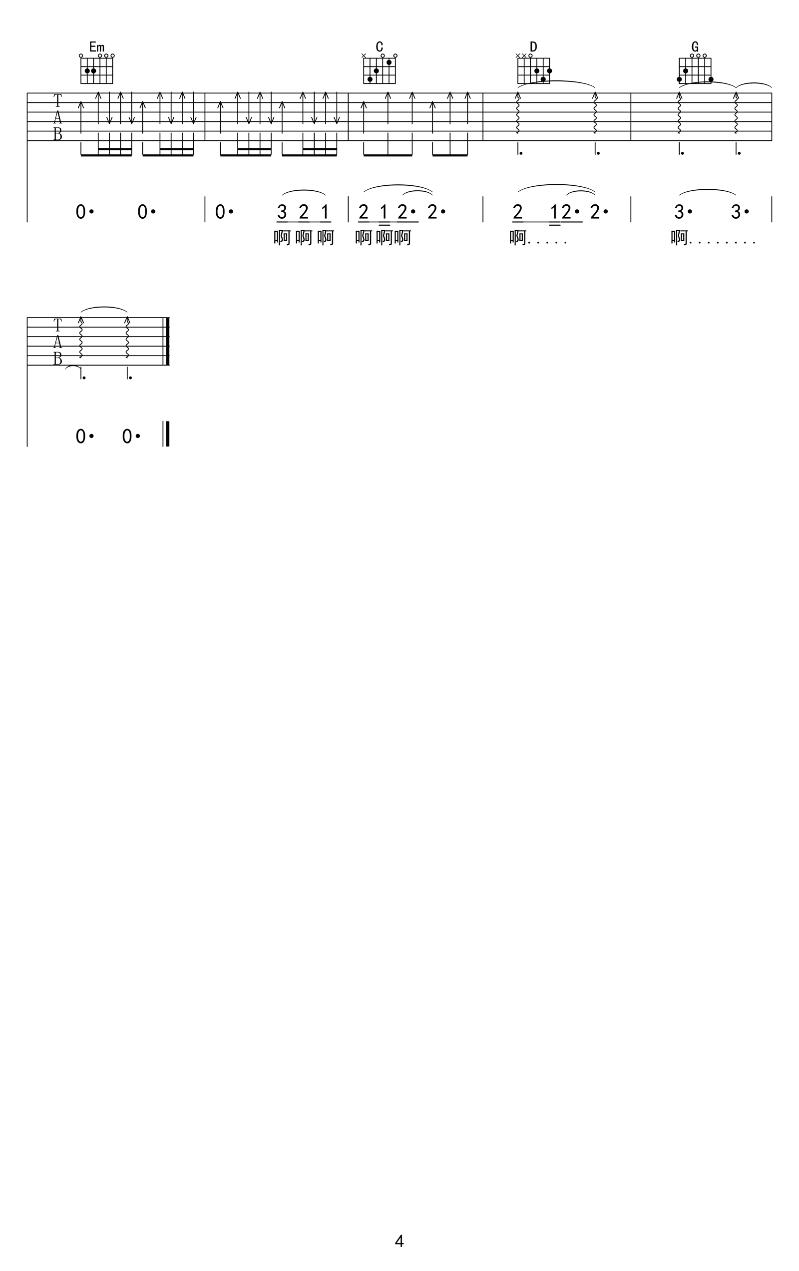 美丽新世界吉他谱 伍佰 海浪它总是一波波不要停歇不回头4