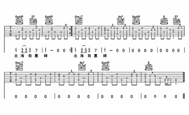 南山南吉他谱 马頔  每个人都是一座孤岛3