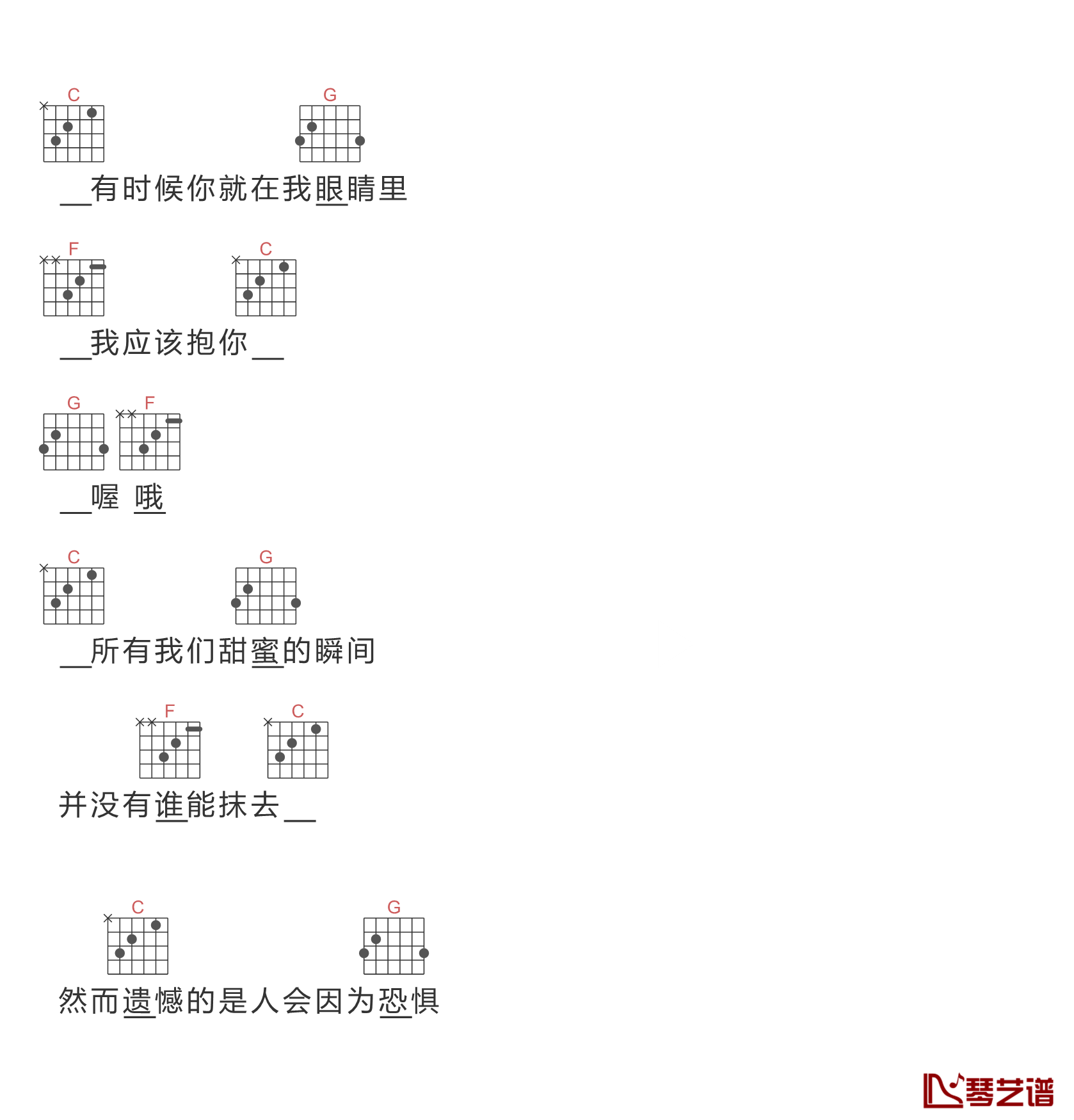 你的爱情吉他谱-逃跑计划-爱情最美好的样子2