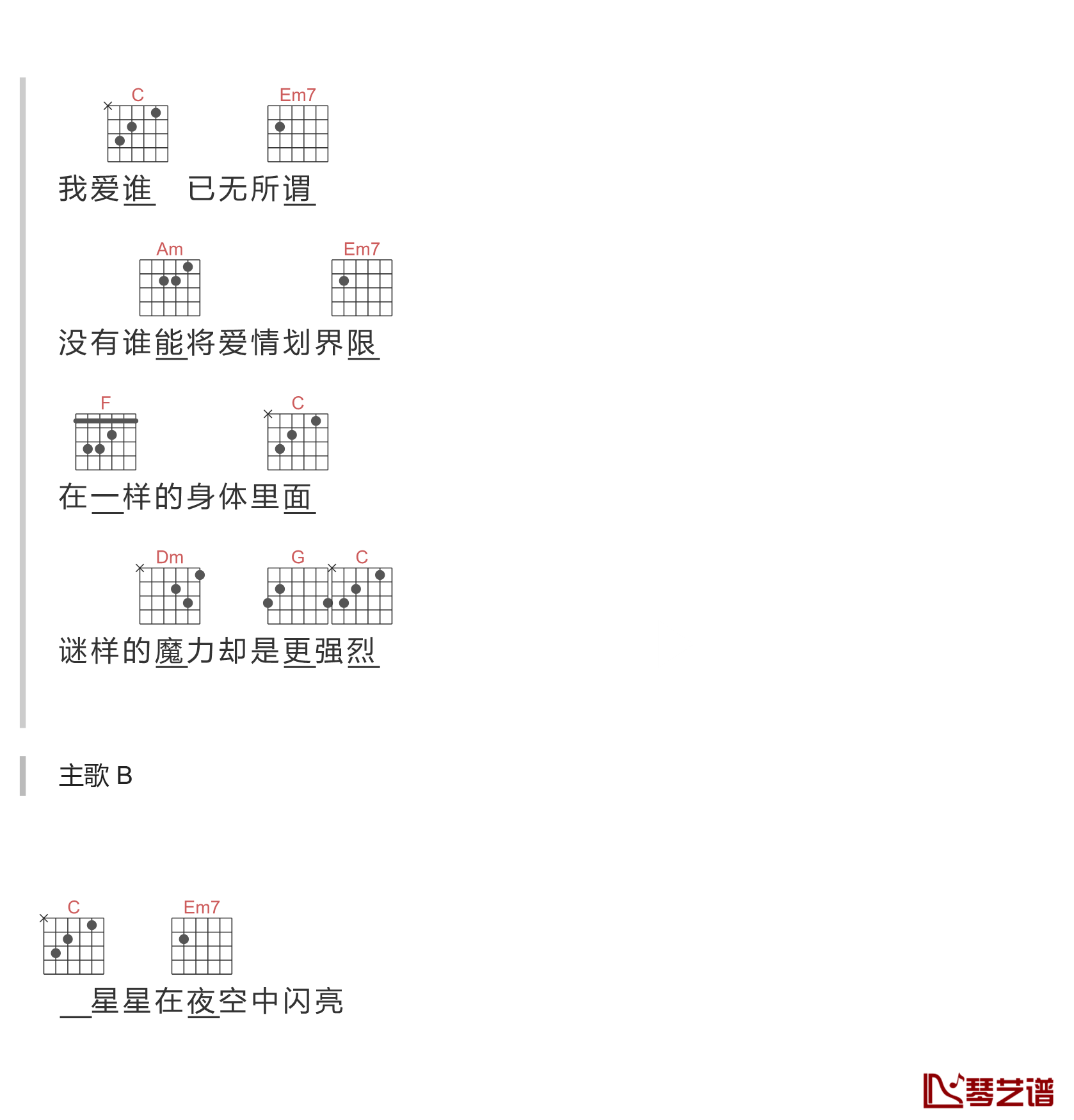 爱情的模样吉他谱-五月天-爱情最美的样子4