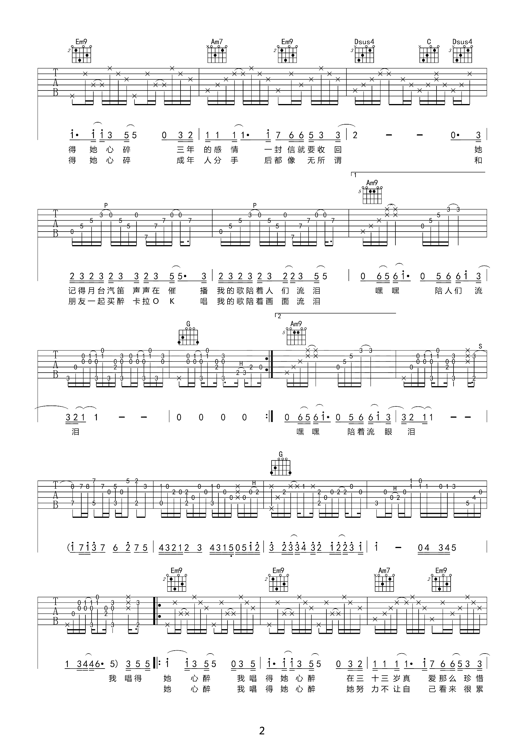 她来听我的演唱会吉他谱 张学友 年少不听张学友,听懂已是伤心人2