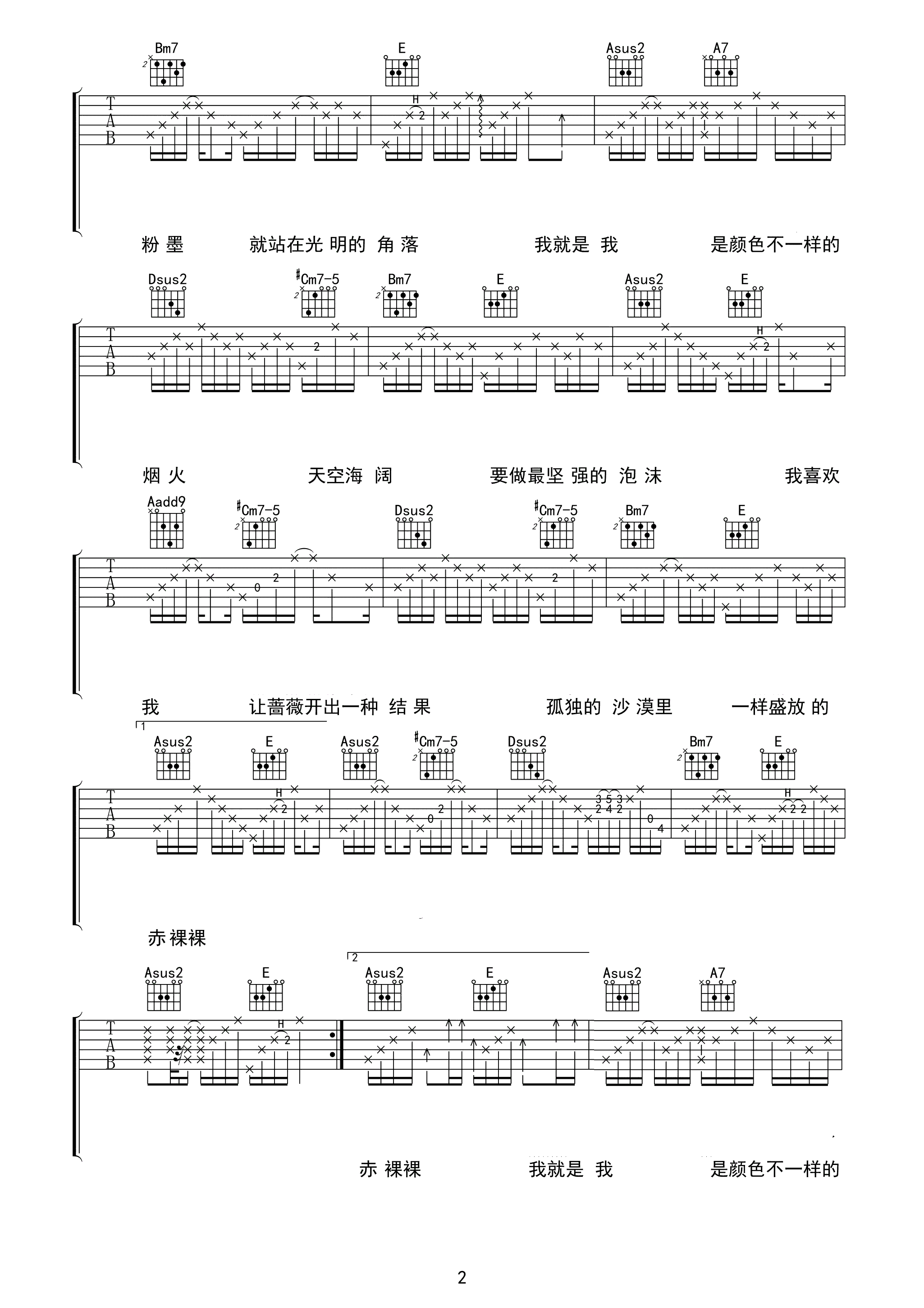 我吉他谱 张国荣 相信你还在，还在属于你的的空间里2