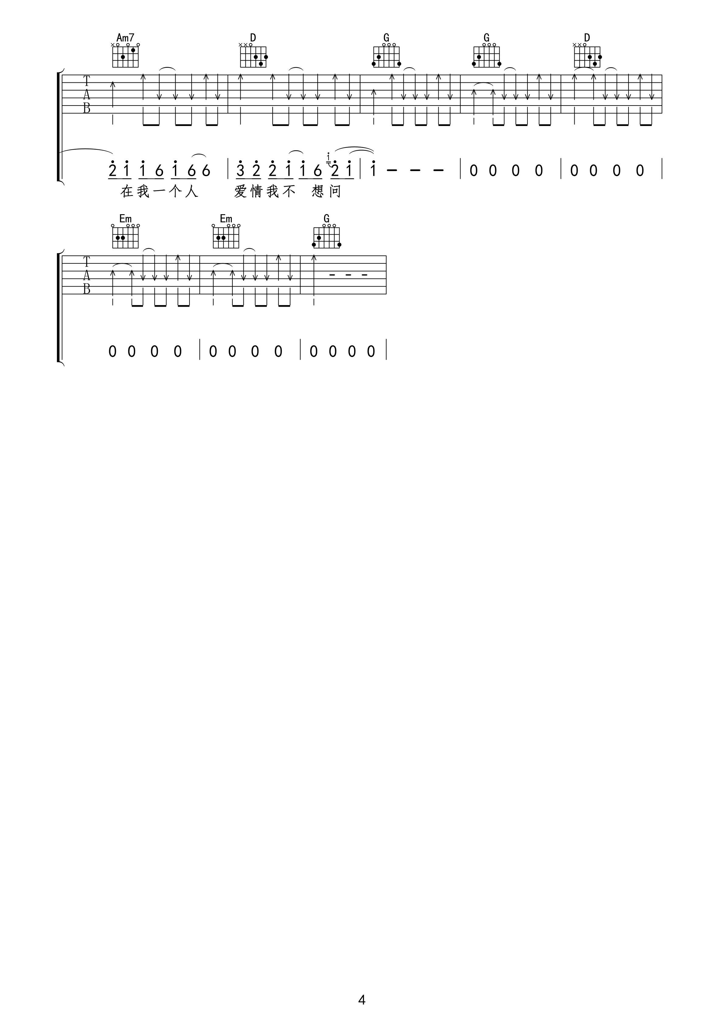 不要说爱我吉他谱 张震岳 唱出了人们心中爱而不得的感情4