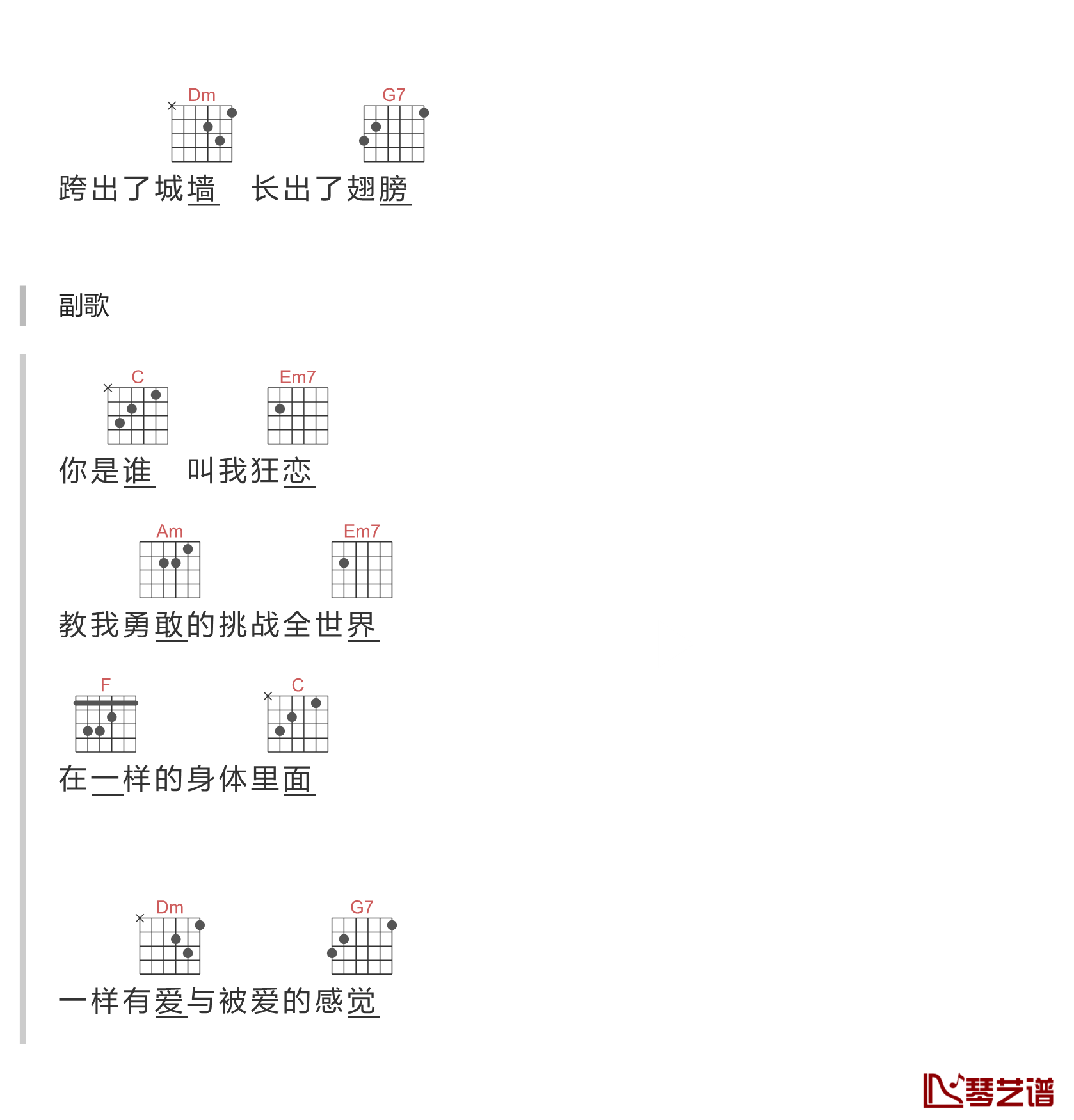 爱情的模样吉他谱-五月天-爱情最美的样子6