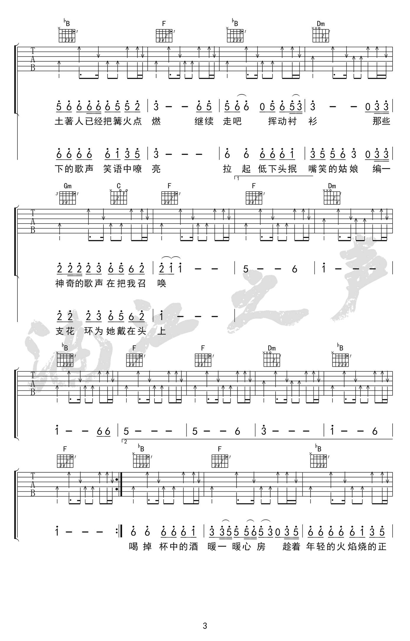 彩虹下面吉他谱 赵雷《西虹市首富》电影推广曲 弹唱谱3