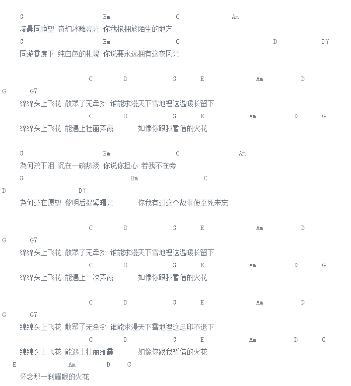 飞花_吉他谱_李克勤1