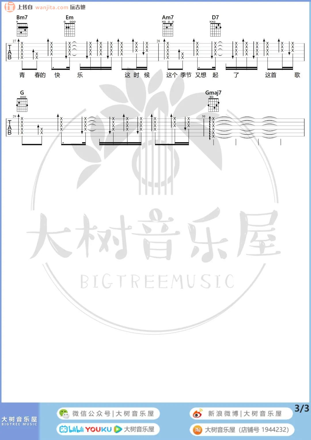 爸爸妈妈(吉他谱)_G调原版六线谱_吉他弹唱教学视频_李荣浩1