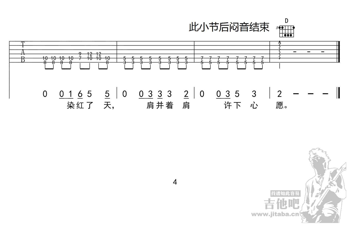 奔跑吉他谱-羽泉-奔跑六线谱(高清版)4