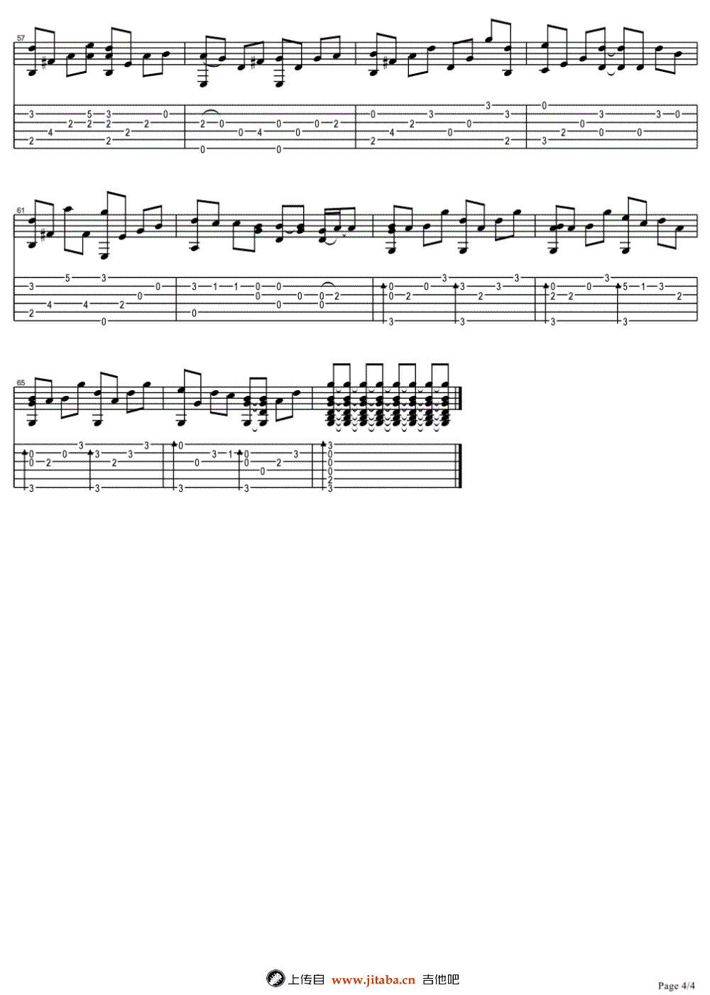 好可惜指弹吉他谱-庄心妍《好可惜》吉他独奏谱4