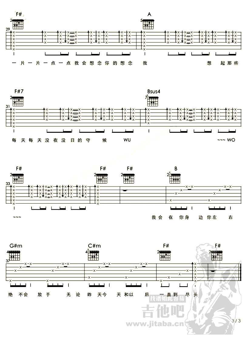 夏洛特烦恼吉他谱-金志文-A调弹唱谱3