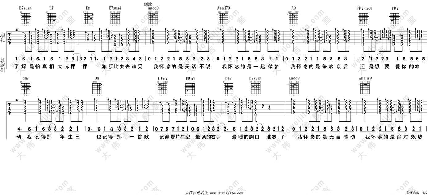 我怀念的吉他谱男生版-孙燕姿《我怀念的》吉他弹唱教学4