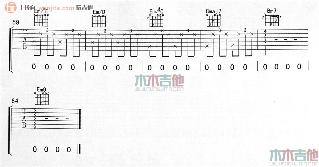 作曲家(吉他谱)_李荣浩_G调扫弦六线谱_《作曲家》吉他弹唱谱1