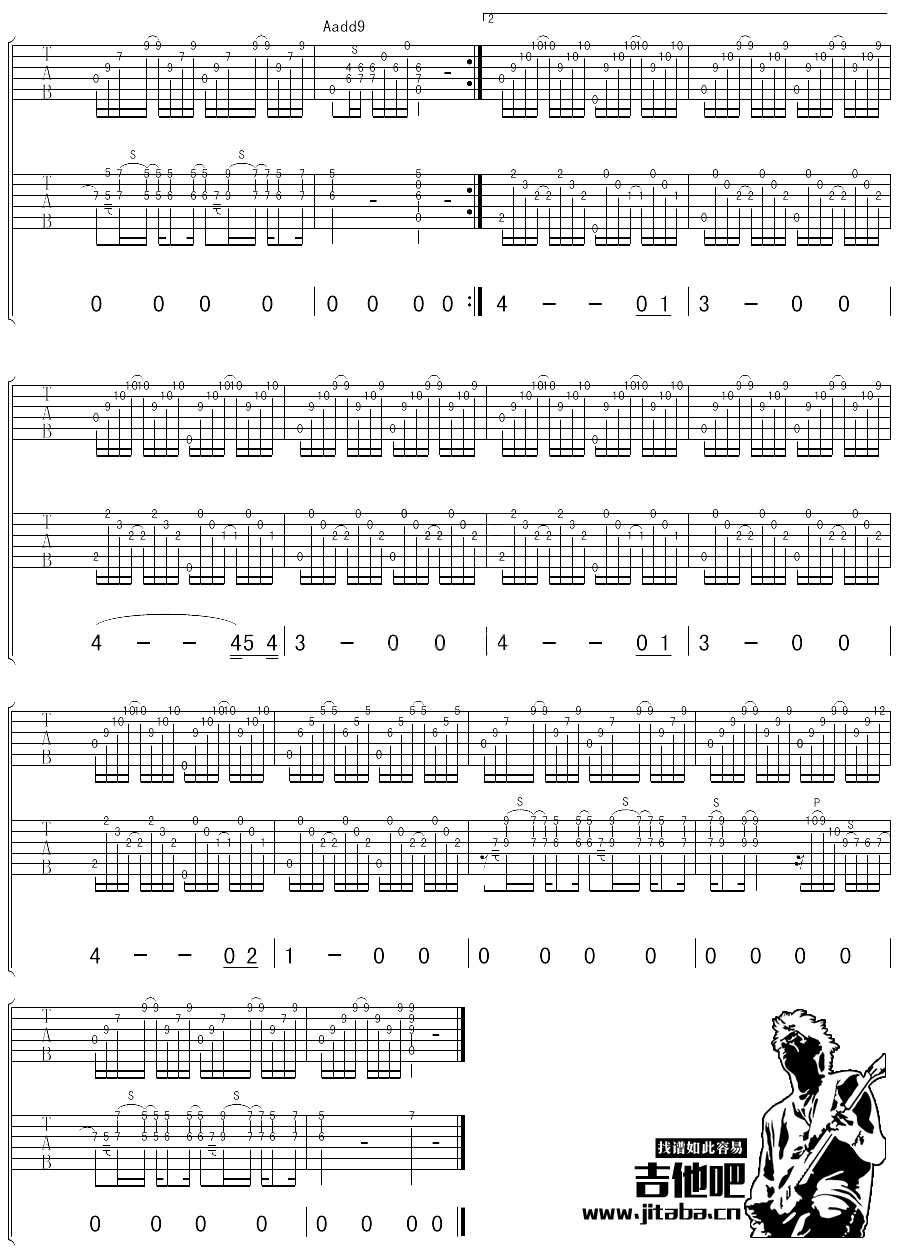回不去的旅人吉他谱 A调指法 棉花糖 吉他弹唱六线谱3