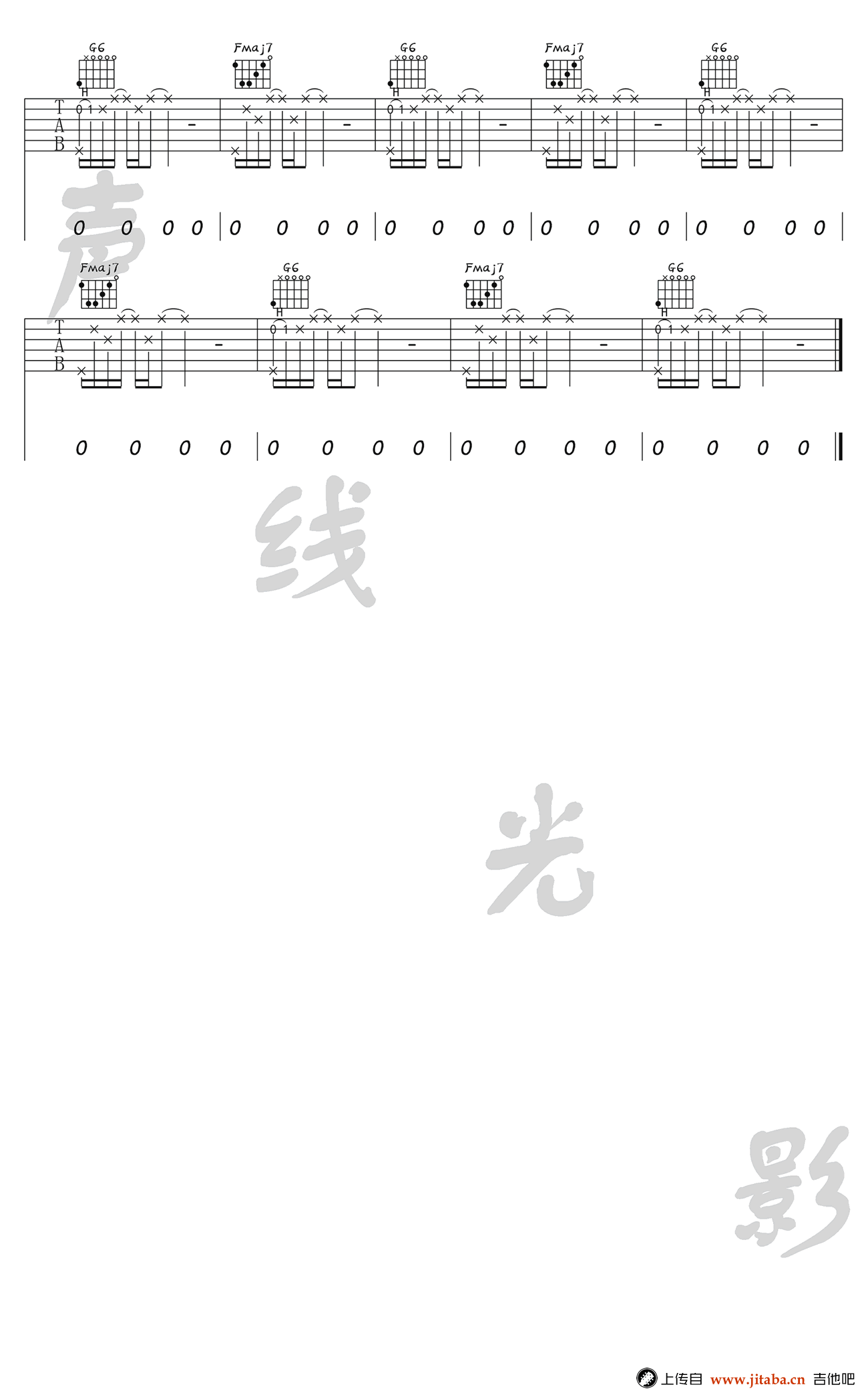 安河桥吉他谱-宋冬野-C调指法编配-吉他教学视频4