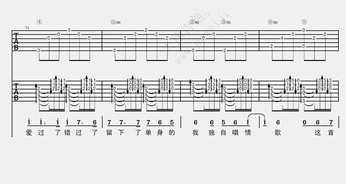 单身情歌吉他谱(双吉他版编配)-林志炫-高清图片谱14