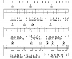 曲中人吉他谱_安儿陈_C调指法编配_吉他弹唱六线谱